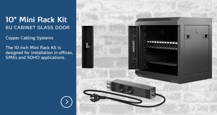 OPENETICS® 10" 6U Mini Rack Kit — Glass door