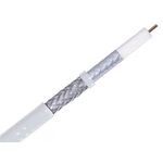 FENGER® FRG-60 PVC White Coaxial Cable, Reel 100 Mtr