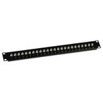19" 1U Patch Panel with 24 F Splice Adapters
