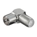 FENGER® FI-03W IEC-Male to F-Female Right Angle Adapter, 10-Pack