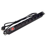 1U 19” Power Strip with 8 Sockets