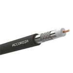 ACCORDIA® SAT+122AW PE Black Coaxial Cable, Drum 500 Mtr