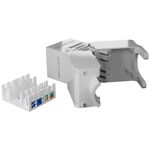 OPENETICS® CAT6 UTP RJ45 180º Slim Keystone Jack, White Toolless