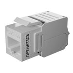 OPENETICS® CAT6A UTP RJ45 180º Slim Keystone Jack, White, Toolless