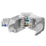 OPENETICS® CAT6A UTP RJ45 180º Slim Keystone Jack, White, Toolless