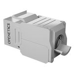 OPENETICS® CAT6A UTP RJ45 180º Slim Keystone Jack, White, Toolless