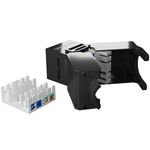 OPENETICS® CAT6A UTP RJ45 180º Slim Keystone Jack, Black, Toolless