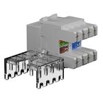 OPENETICS® CAT6A UTP RJ45 90/180º Slim Keystone Jack, White