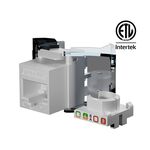 OPENETICS® CAT6A UTP RJ45 Slim Keystone Jack, Toolless, ETL Certificate