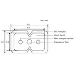 HUAWEI 52344444 FTTR Invisible Optical Cable (Pre-adhesive) – 50m.