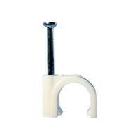BESCHTON® Round Cable Clips 6x25mm, 100-Pack