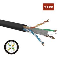 OPENETICS® CAT6A U/UTP CU PE Fca Black 305 Mtr