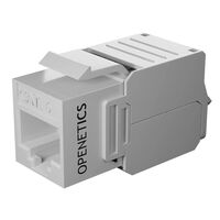 OPENETICS® CAT6 UTP RJ45 180º Slim Keystone Jack, White Toolless