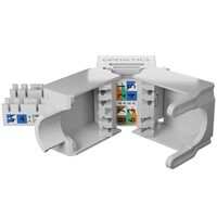 OPENETICS® CAT6 UTP RJ45 180º Slim Keystone Jack, White Toolless