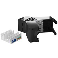 OPENETICS® CAT6 UTP RJ45 180º Slim Keystone Jack, Black, Toolless