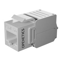 OPENETICS® CAT6A UTP RJ45 180º Slim Keystone Jack, White, Toolless