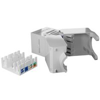 OPENETICS® CAT6A UTP RJ45 180º Slim Keystone Jack, White, Toolless