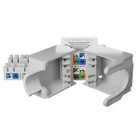 OPENETICS® CAT6A UTP RJ45 180º Slim Keystone Jack, White, Toolless