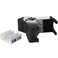 OPENETICS® CAT6A UTP RJ45 180º Slim Keystone Jack, Black, Toolless