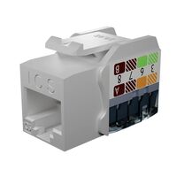 OPENETICS® CAT6 UTP RJ45 270º Slim Keystone Jack, White
