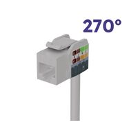OPENETICS® CAT6 UTP RJ45 270º Slim Keystone Jack, White