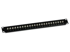 1U 19" Patch Panel with 24 F Splice Adapters