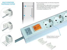 PULTI® Power Strip 19” with 8 Sockets