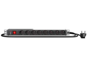 OPENETICS® 19” 1U PDU – 8 Schuko Sockets with Switch