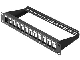 OPENETICS® 10" 1U Empty Panel 12-port