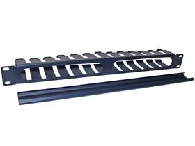 EKSELANS® 19" 1U Cable Guide with Cover