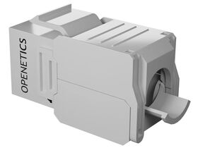 OPENETICS® CAT6A UTP RJ45 180º Slim Keystone Jack, White, Toolless