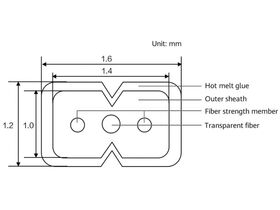 HUAWEI 52344444 FTTR Invisible Optical Cable (Pre-adhesive) – 50m.