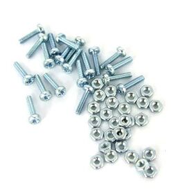 Screw M2.0 & Nut for Fixing Fiber Adapter, 100-Pack