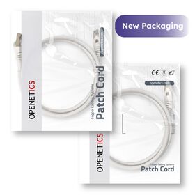 OPENETICS® CAT6A U/UTP CU LSZH Gray Patch Cord, 0.50 Mtr