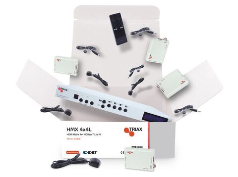 TRIAX®​ HMX-4x4L HDBaseT™ 4x4 Matrix Switch Kit 3-Play