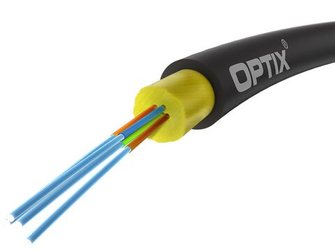 OPTIX® Cable AirFlow S-QOTKSdD 4F G.657A2 Black PU Eca 1000 m