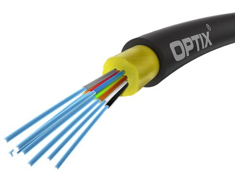 OPTIX® Cable AirFlow S-QOTKSdD 8F G.657A2 Black PU Eca 1000 m