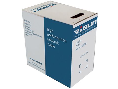 RISUN® CAT6 U/UTP CU LSZH Eca White 305 Mtr