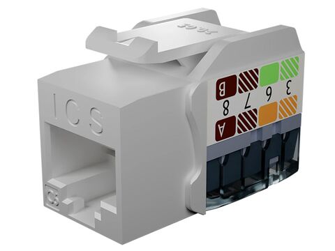 OPENETICS® CAT6 UTP RJ45 270º Slim Keystone Jack, White