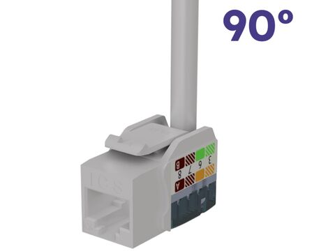 OPENETICS® CAT6 UTP RJ45 270º Slim Keystone Jack, White