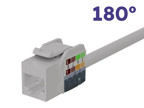 OPENETICS® CAT6 UTP RJ45 270º Slim Keystone Jack, White