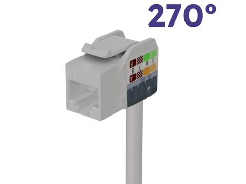 OPENETICS® CAT6 UTP RJ45 270º Slim Keystone Jack, White