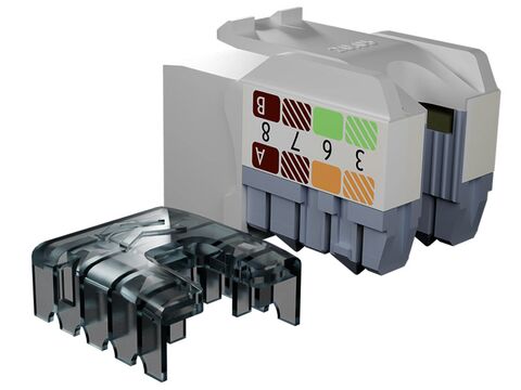 OPENETICS® CAT6 UTP RJ45 270º Slim Keystone Jack, White