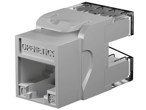 OPENETICS® CAT6 UTP RJ45 90/180º Slim Keystone Jack, White