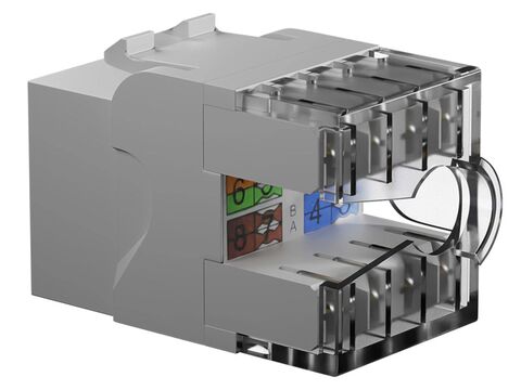 OPENETICS® CAT6A UTP RJ45 90/180º Slim Keystone Jack, White