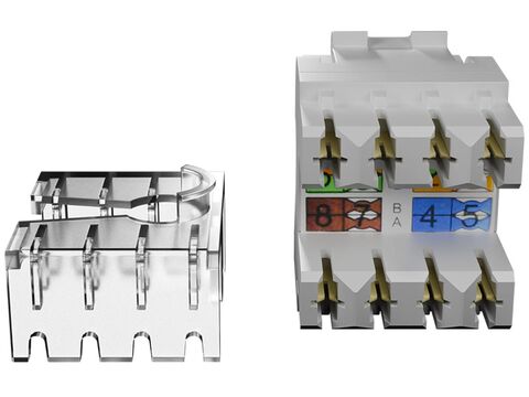 OPENETICS® CAT6A UTP RJ45 90/180º Slim Keystone Jack, White