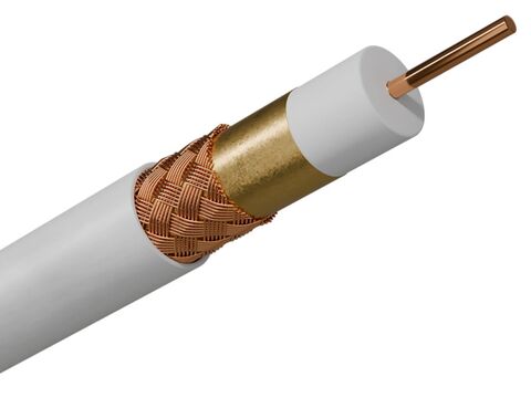 EKSELANS® CCR 96D Coaxial Cables 75 Ohm, White LSZH Dca, Reel 100 m