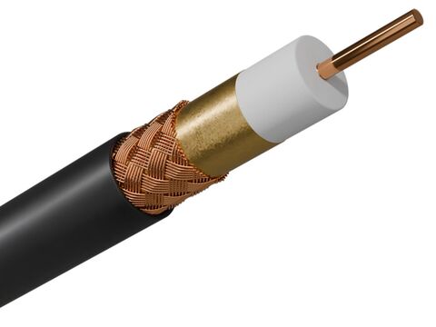 EKSELANS® CCR 96N-250 Coaxial Cables 75 Ohm, Black PE Fca, Drum 250 m