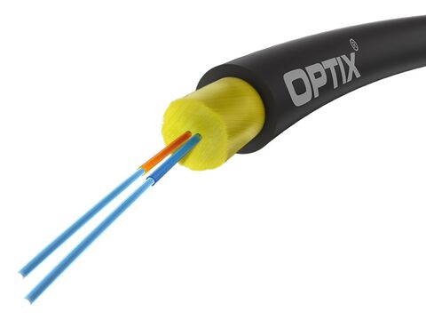 OPTIX® Cable AirFlow S-QOTKSdD 2F G.657A2 Black PU Eca 1000 m