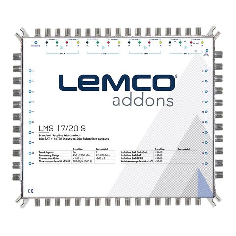 LEMCO® LMS-1720S Multiswitch w/ PSU